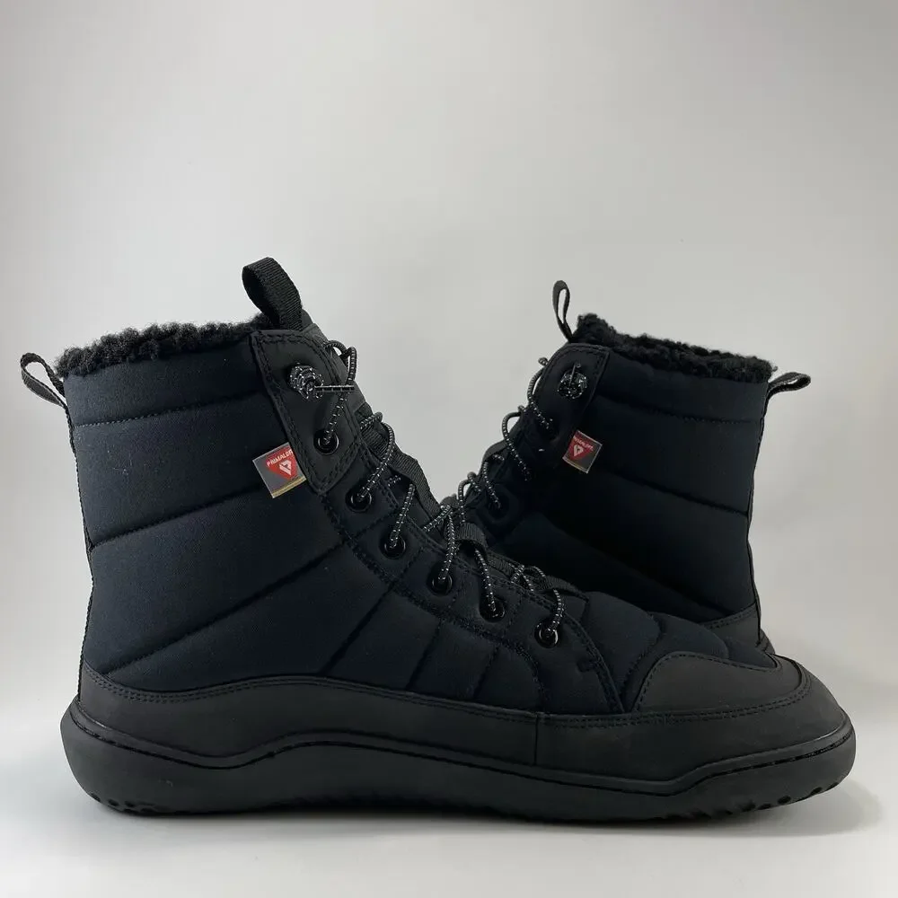 Vivobarefoot Scott Mens US 12 EU 45 Black Insulated Zero Drop Winter Boot